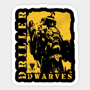 Dwarf drill character Sticker